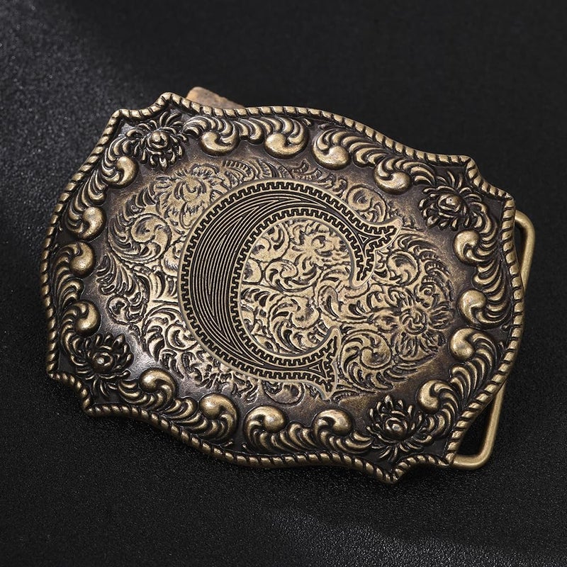 Btilasif Store Belt Buckles Men Western Cowboy Initial Letters ABCDJMR Mens Texas Rodeo Belt Buckle for Boys Girls - Image 2